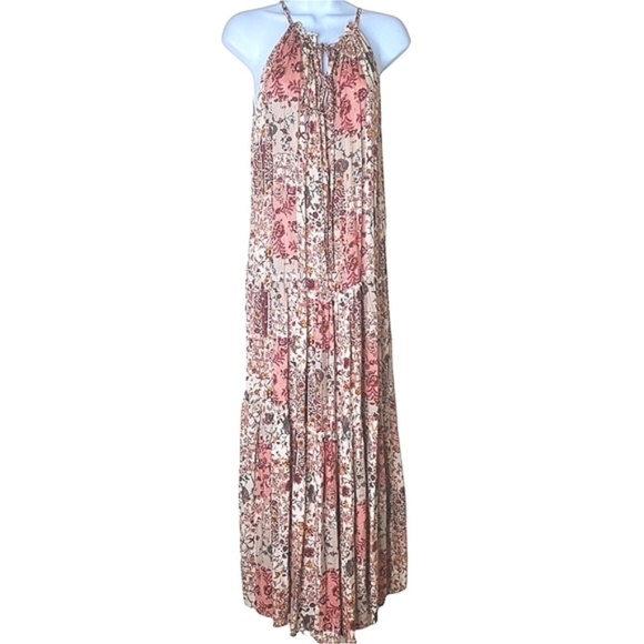 Anthropologie DREW Naomi Halter Tiered Ruffle Maxi Dress - Picture 1 of 9